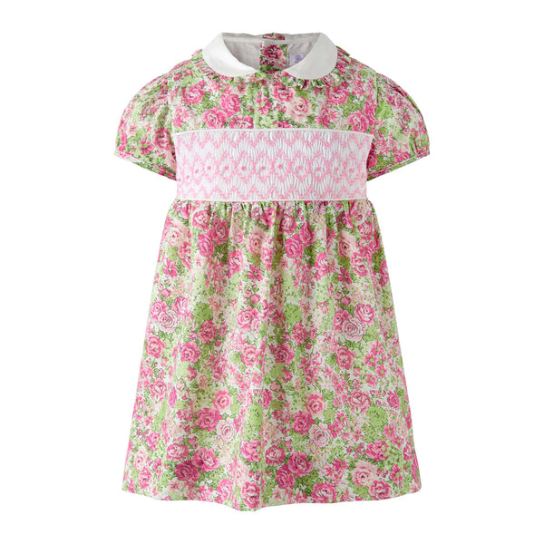 Vintage Floral Smocked Dress & Bloomers