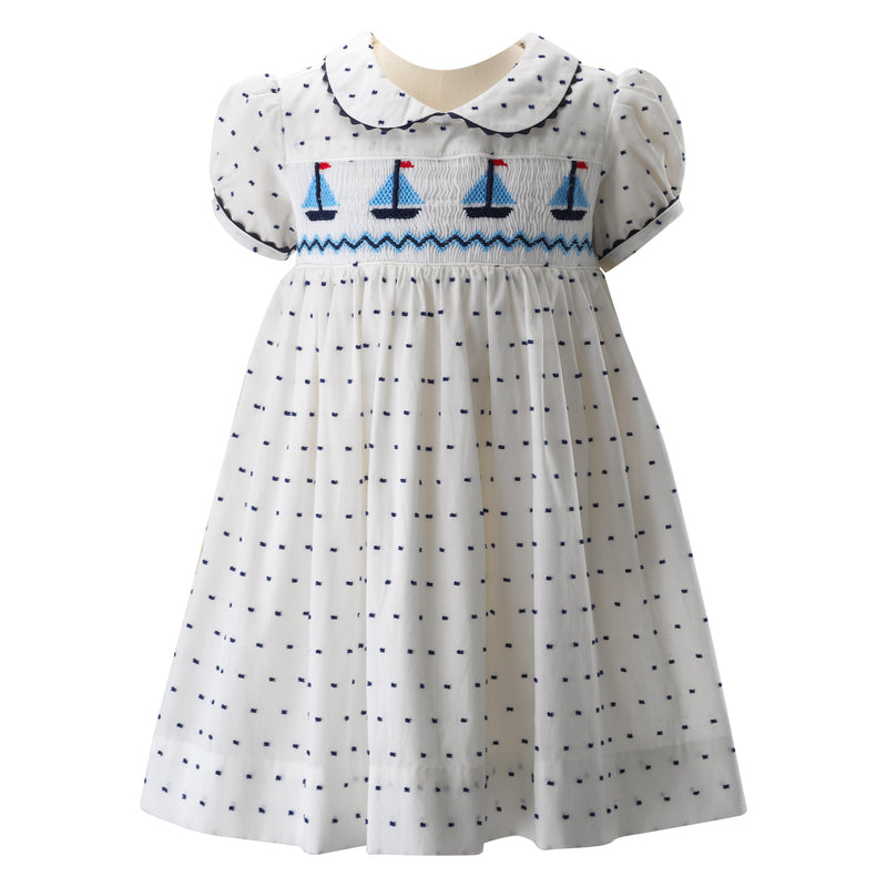 Sailboat Smocked Dress & Bloomers