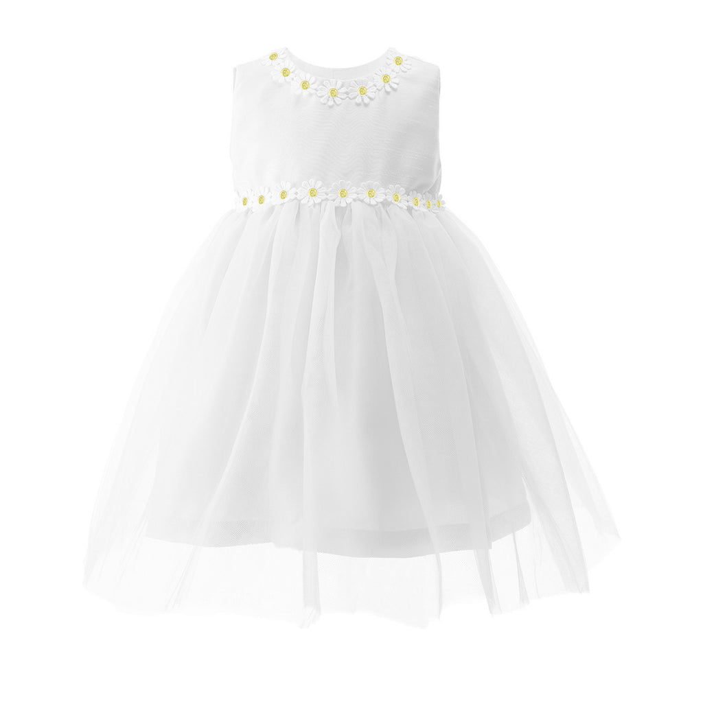 Ivory Daisy Tulle Dress | Rachel Riley UK