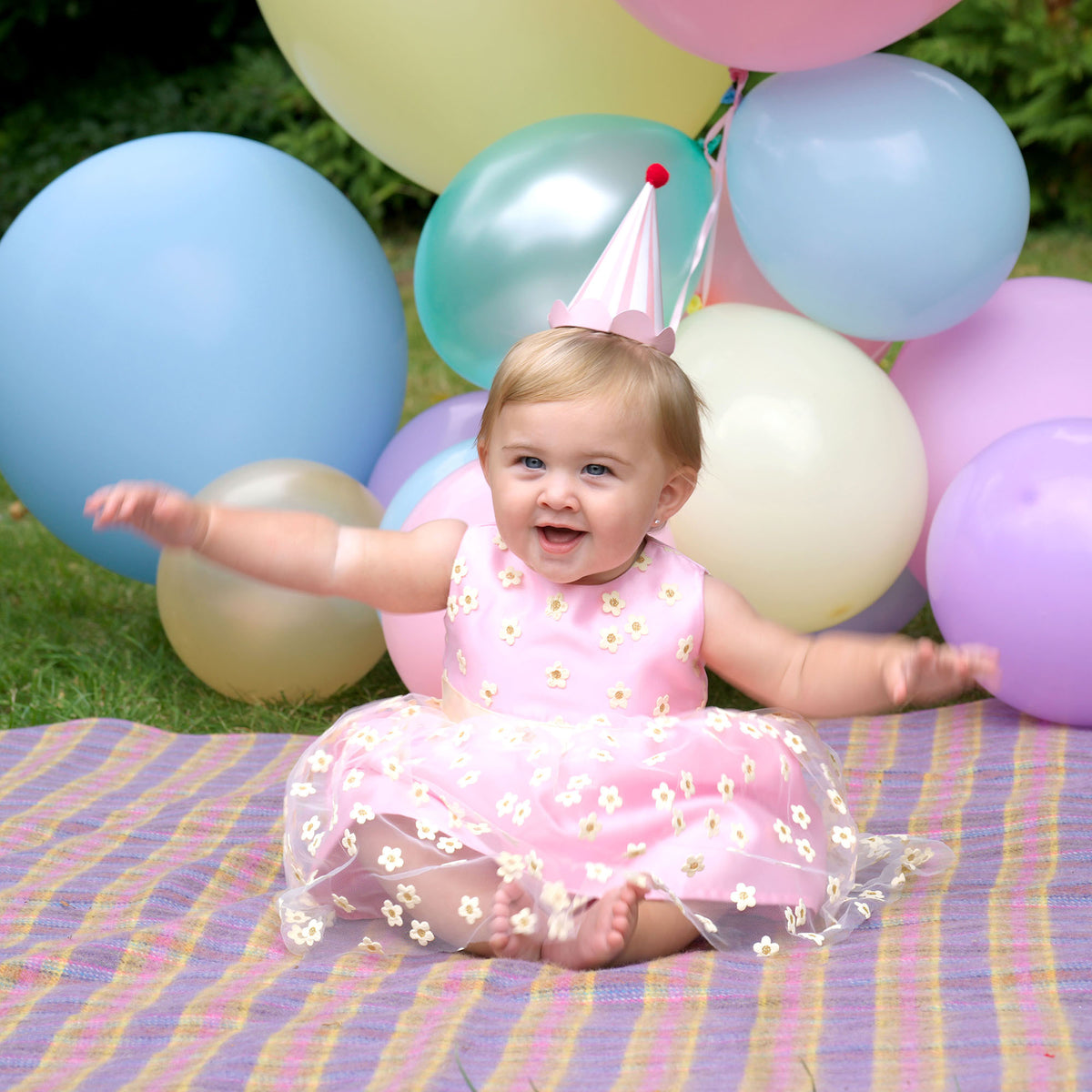 3D Daisy Tulle Party Dress