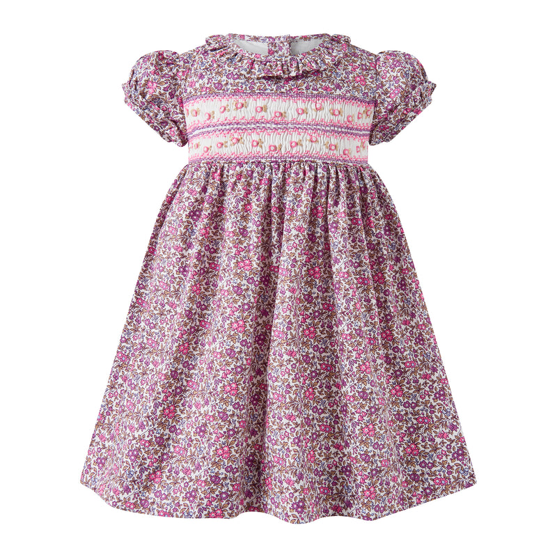 Floral SS Smocked Dress & Bloomers