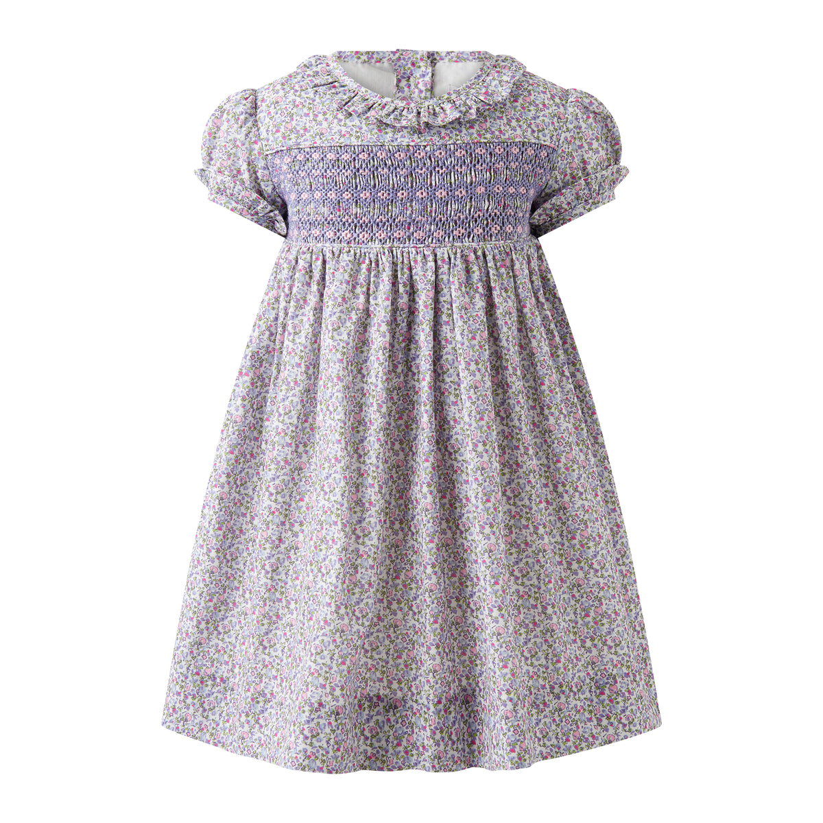 Frill Collar Smocked Dress and Bloomers
