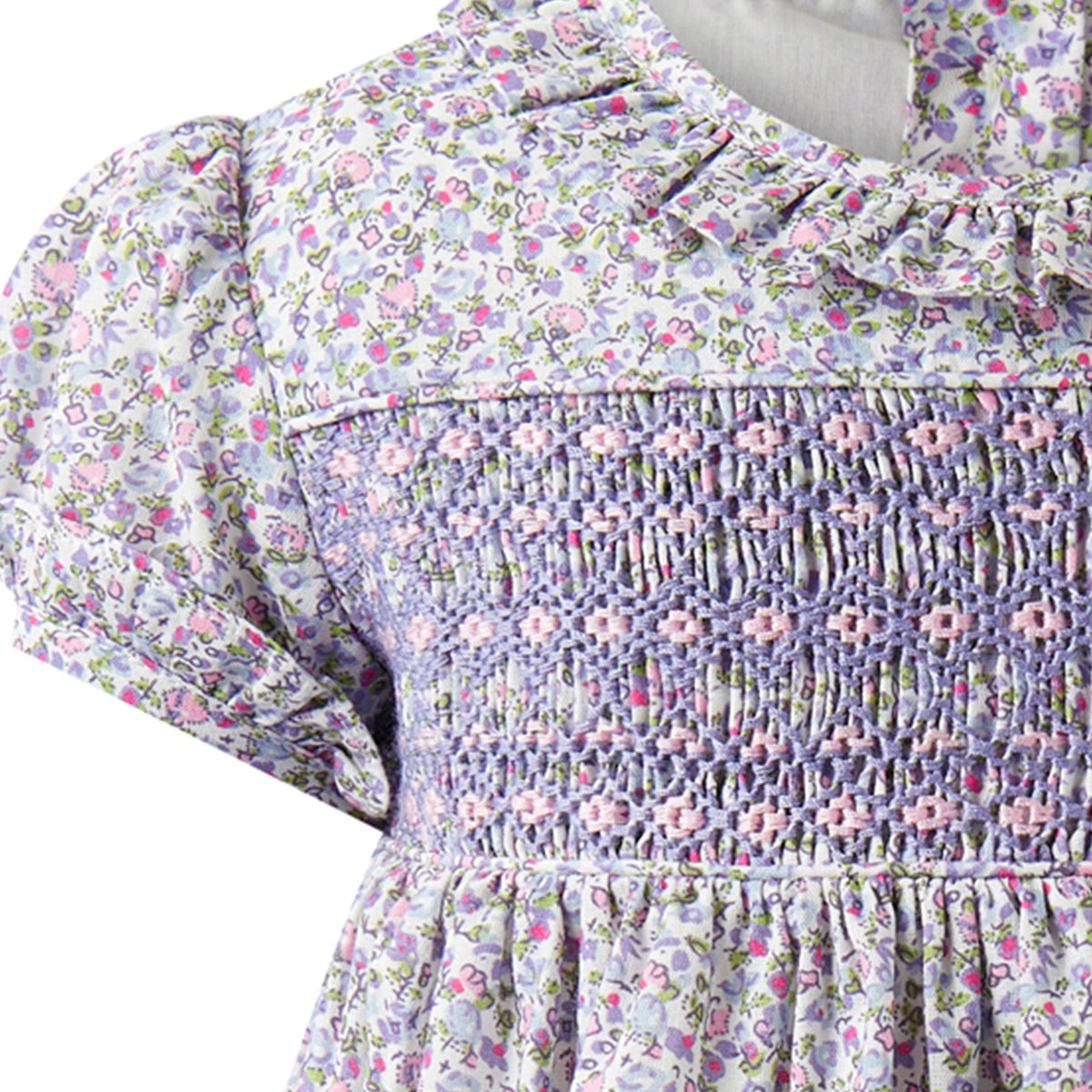 Frill Collar Smocked Dress and Bloomers