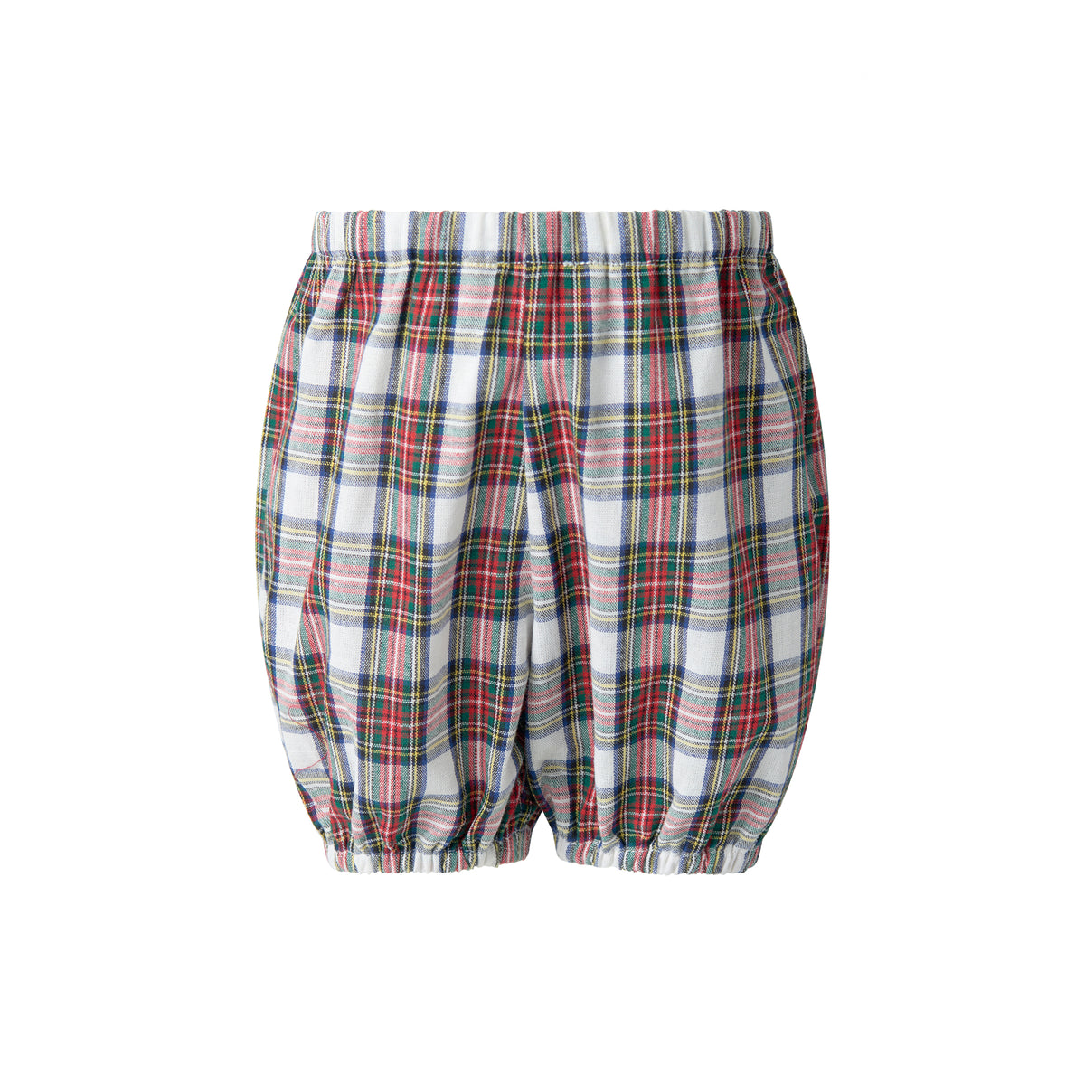 Ivory Tartan Frill Front Dress & Bloomers
