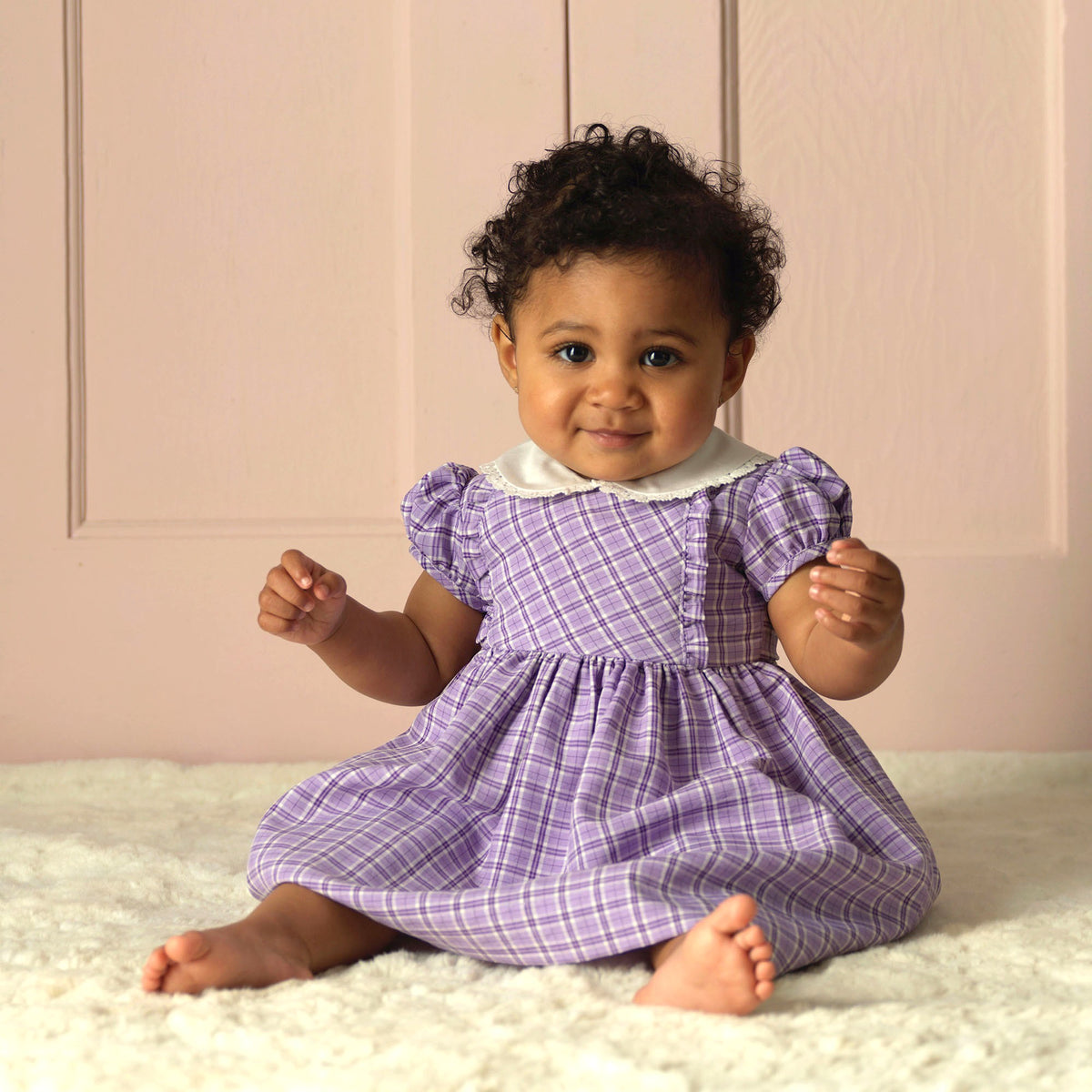 Check Frill Front Dress and Bloomers
