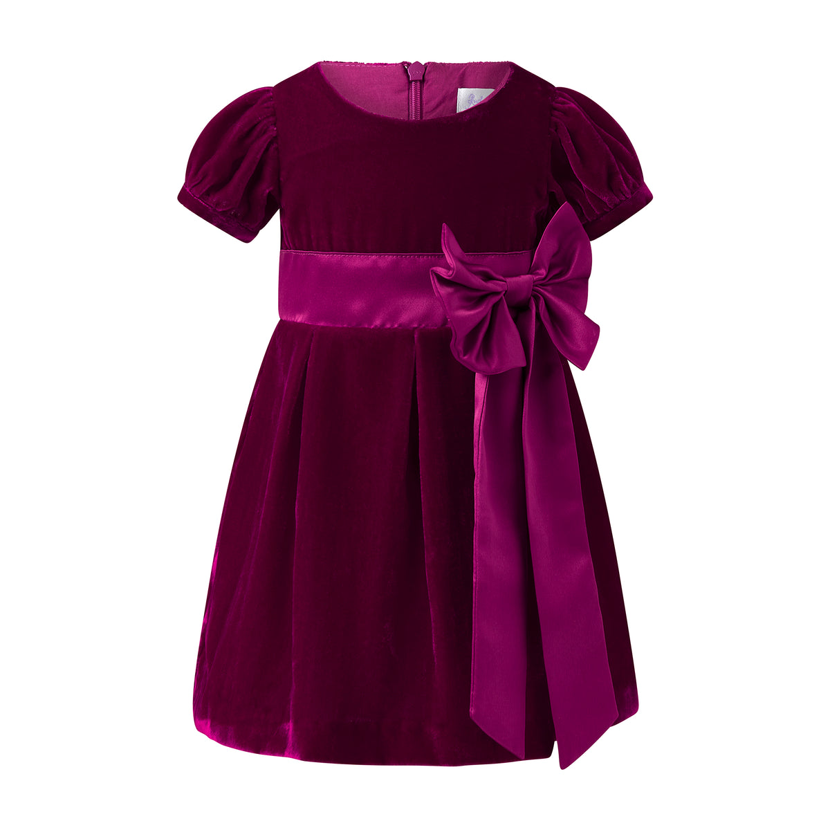 Pink Velvet Bow Dress