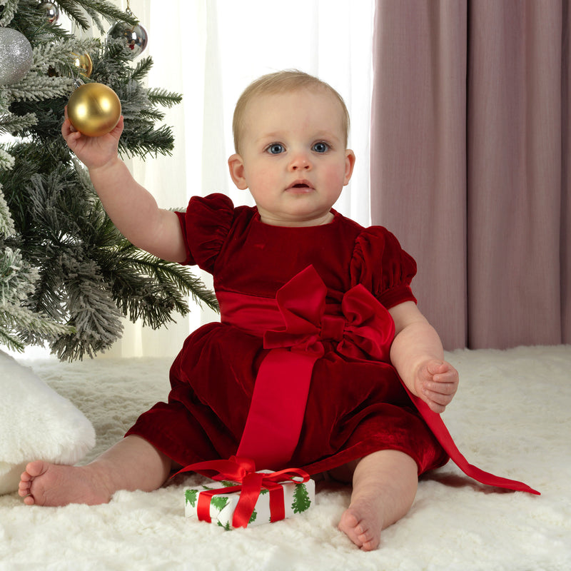 velvet christmas dress baby Red Velvet Baby Girl Dress, Christmas Girl Outfit