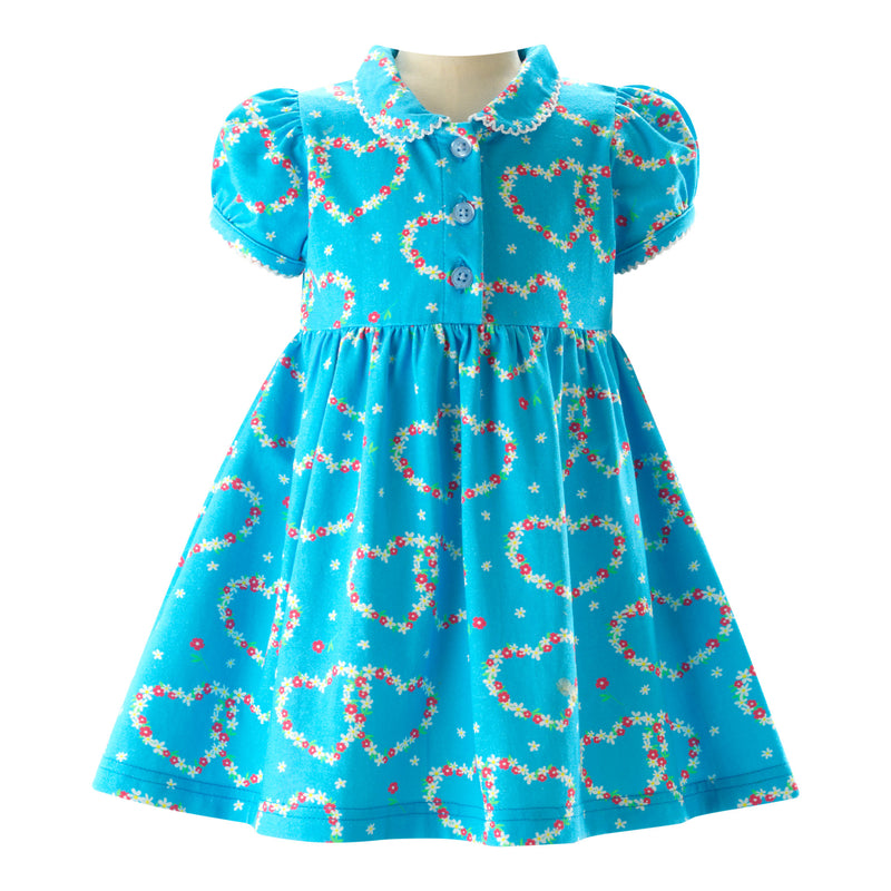 Daisy Jersey Dress, Blue