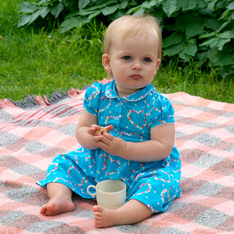 Daisy Jersey Dress, Blue
