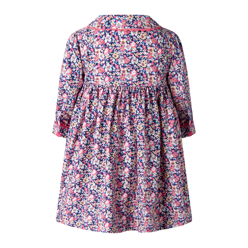 Floral Smocked Button-front Dress
