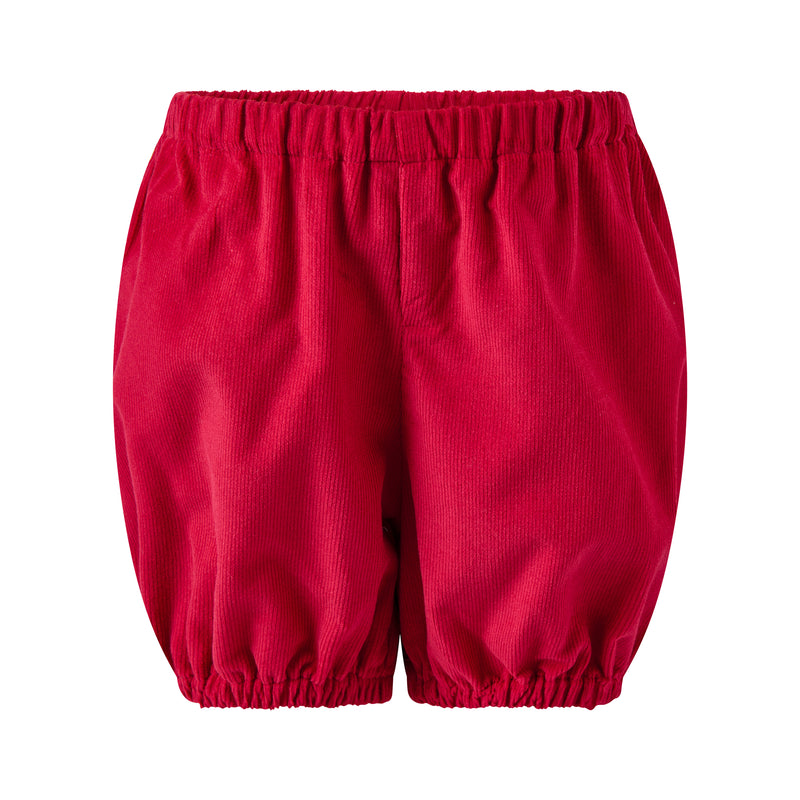 Red Tartan Bow Embroidered Dress & Bloomers