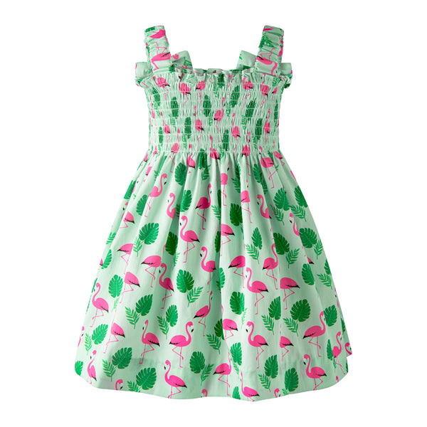 Green Flamingo Sundress & Bloomers
