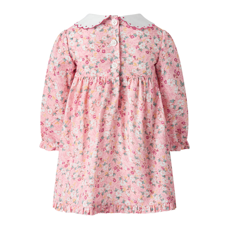 Floral Scalloped Collar Dress & Bloomers