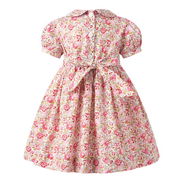 Pink Peter Pan Collar Floral Dress