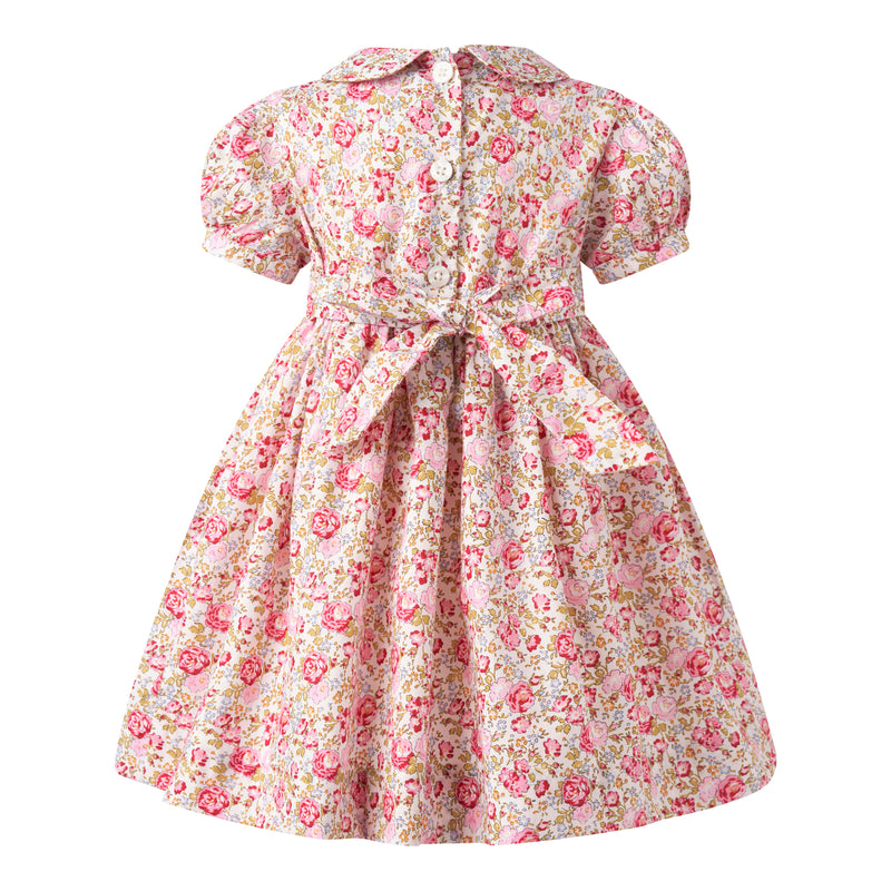 Pink Peter Pan Collar Floral Dress