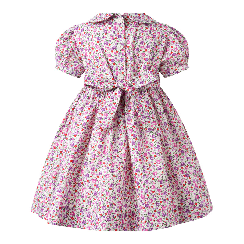 Purple Peter Pan Collar Floral Dress