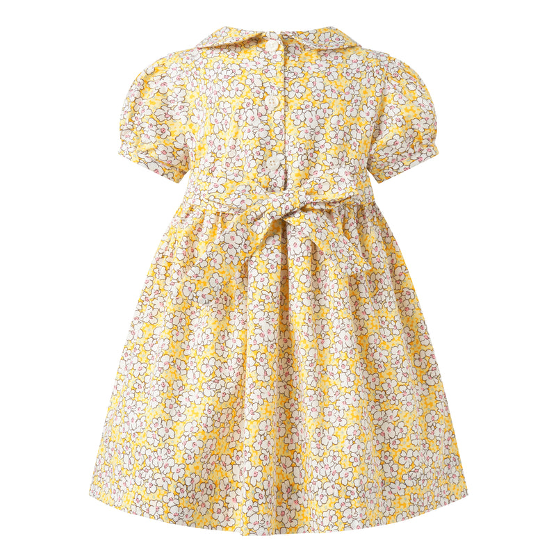 Yellow Peter Pan Collar Floral Dress