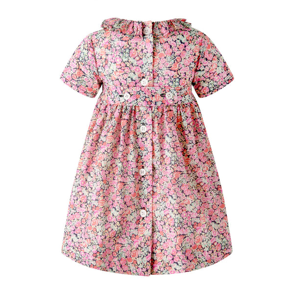 Mini Floral Frill Collar Dress