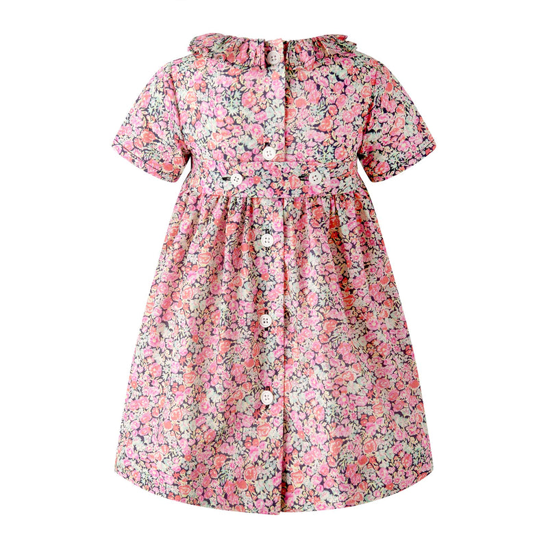 Mini Floral Frill Collar Dress