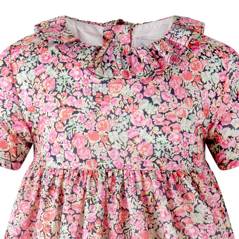 Mini Floral Frill Collar Dress