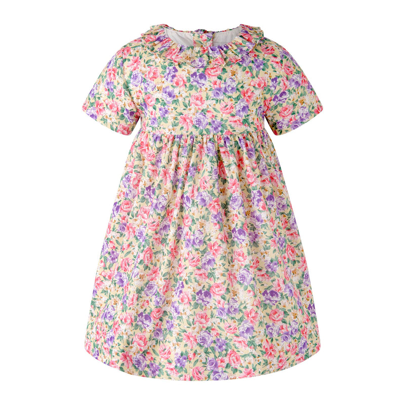 Vintage Floral Frill Collar Dress