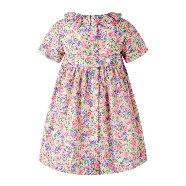 Vintage Floral Frill Collar Dress