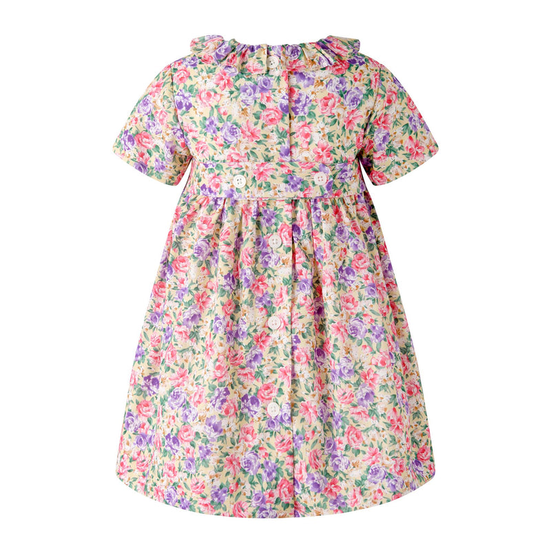 Vintage Floral Frill Collar Dress