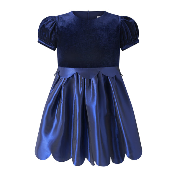 Taffeta Scalloped Dress