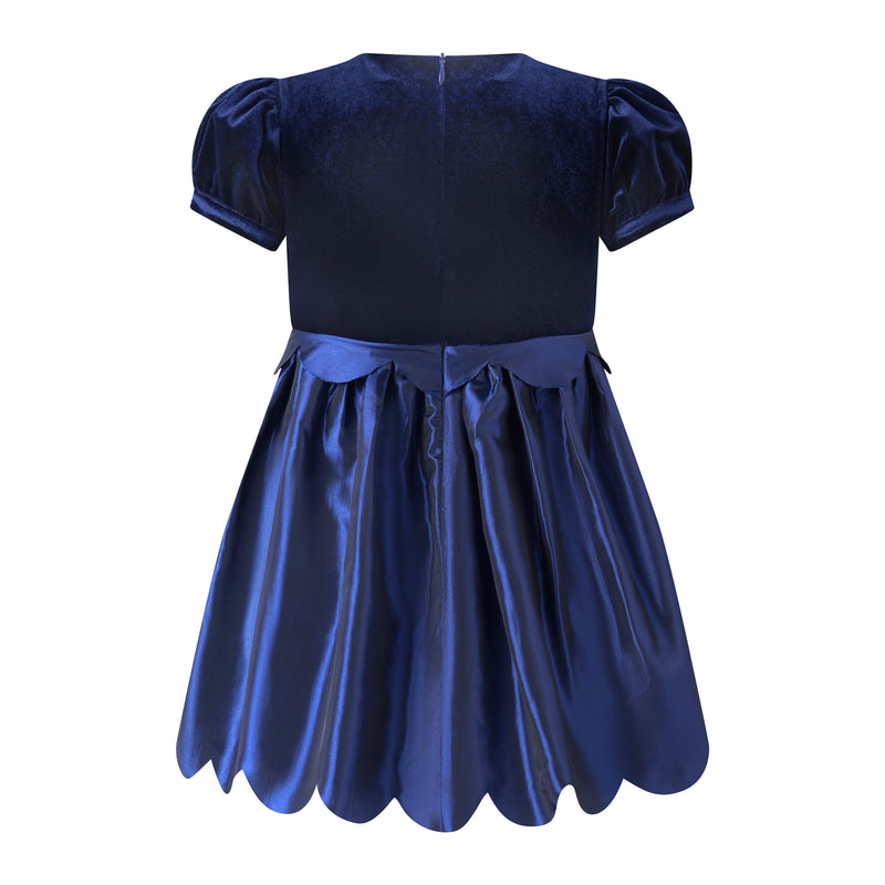 Taffeta Scalloped Dress