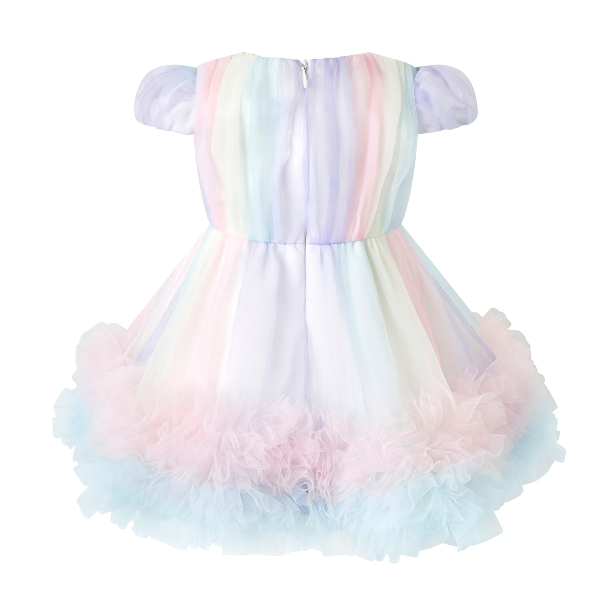 Rainbow Tulle Party Dress