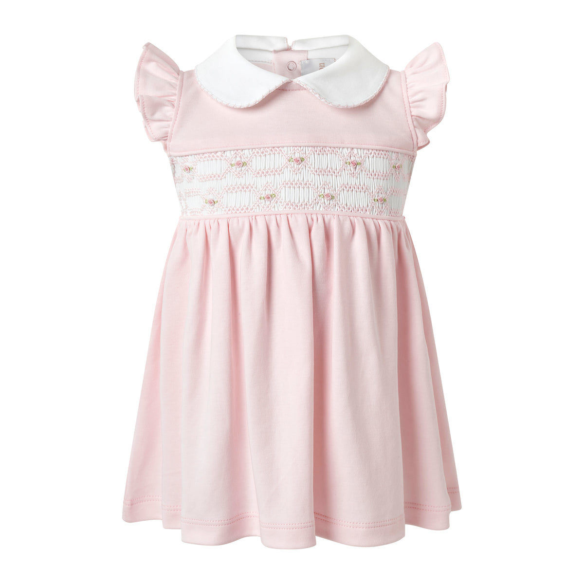 Pink Flutter Smocked Dress