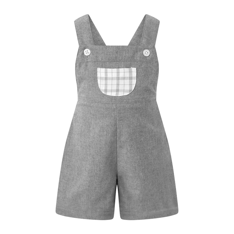 Check Shirt and Dungaree Set