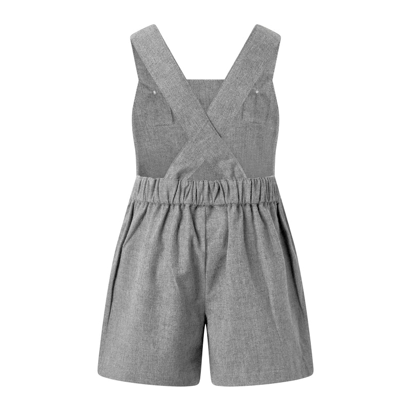 Check Shirt and Dungaree Set