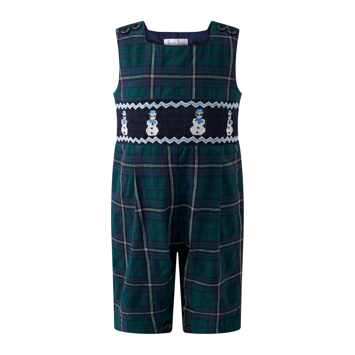 Snowman Smocked Dungarees