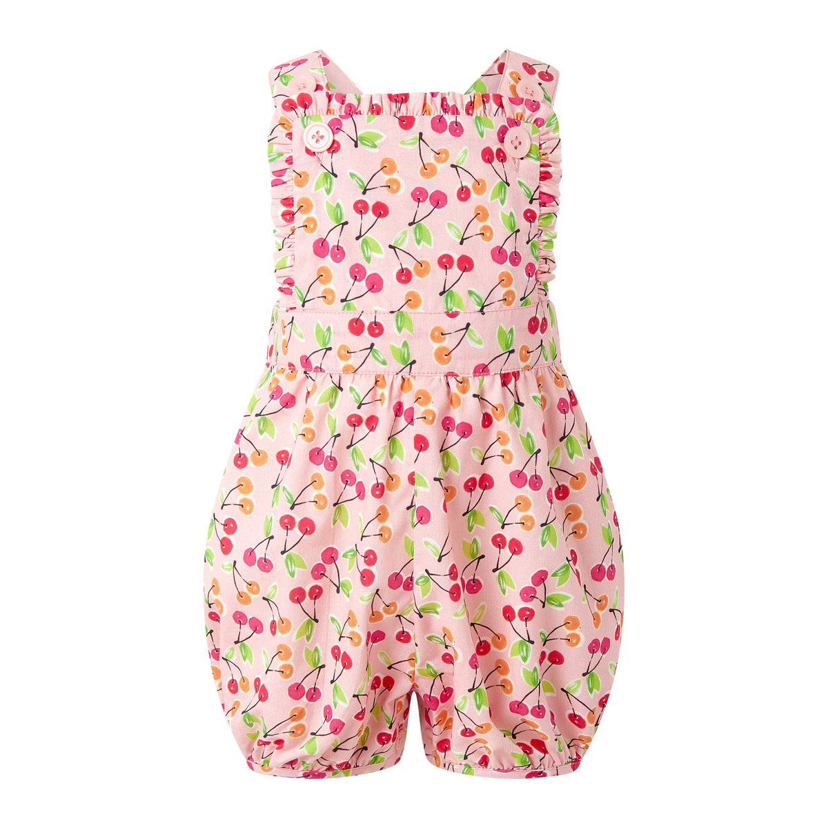 Cherry Ruffle Dungarees
