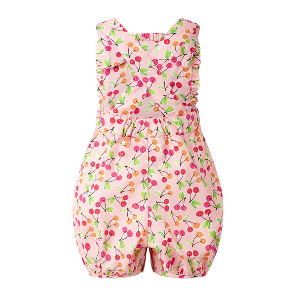 Cherry Ruffle Dungarees