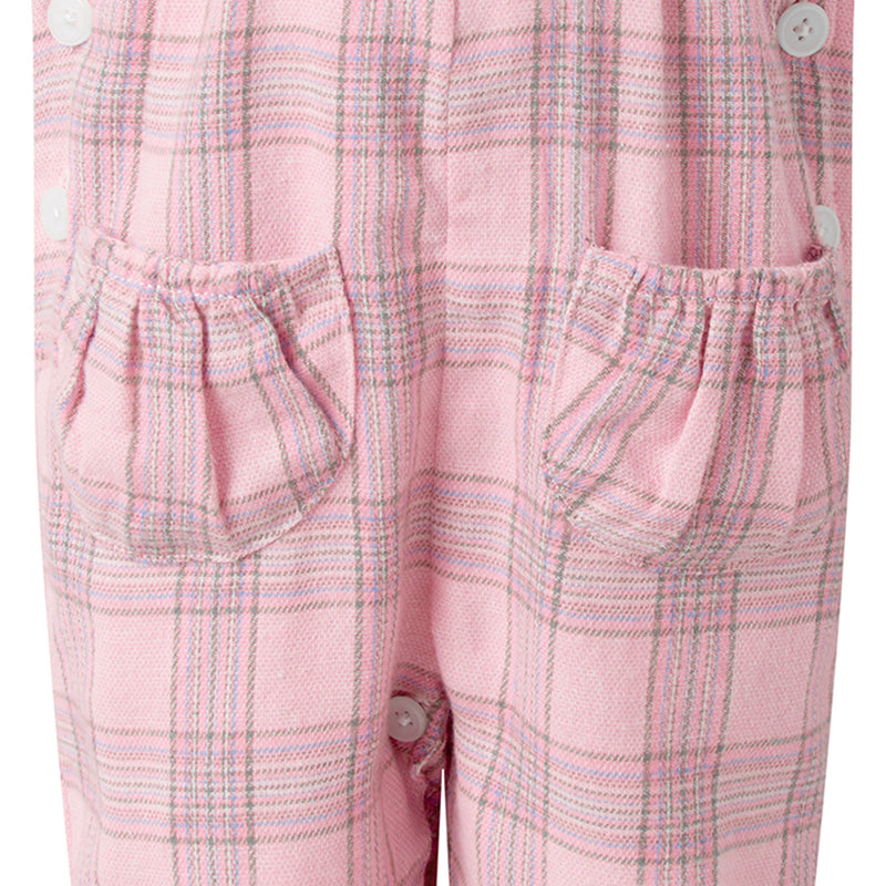 Check Dungaree & Blouse Set