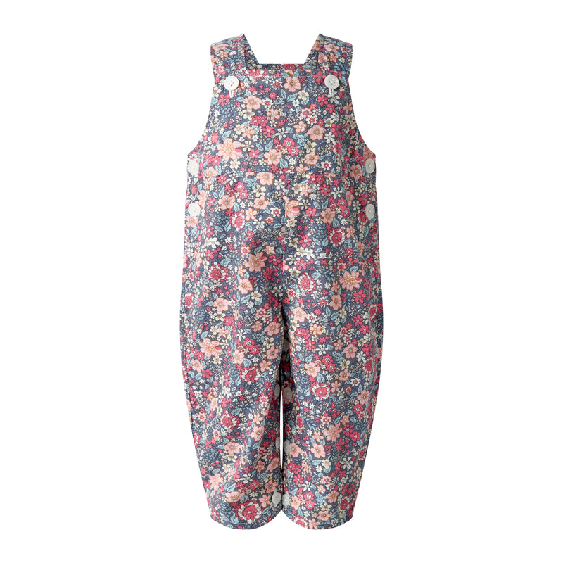 Floral Dungarees & Blouse Set