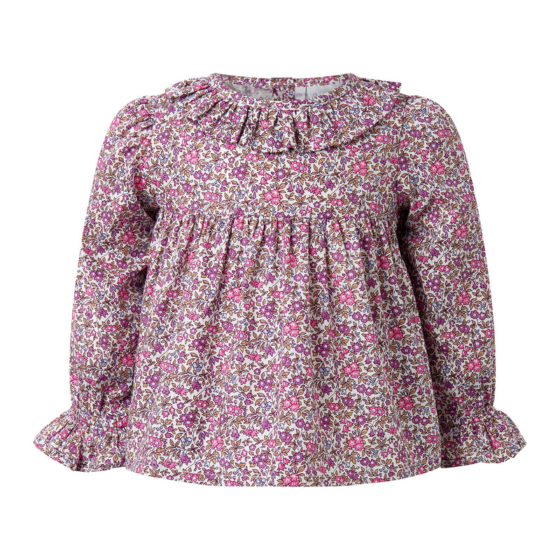 Floral Blouse & Leggings Set