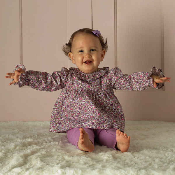 Floral Blouse & Leggings Set