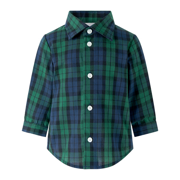 Navy Blackwatch Shirt & Trousers Set