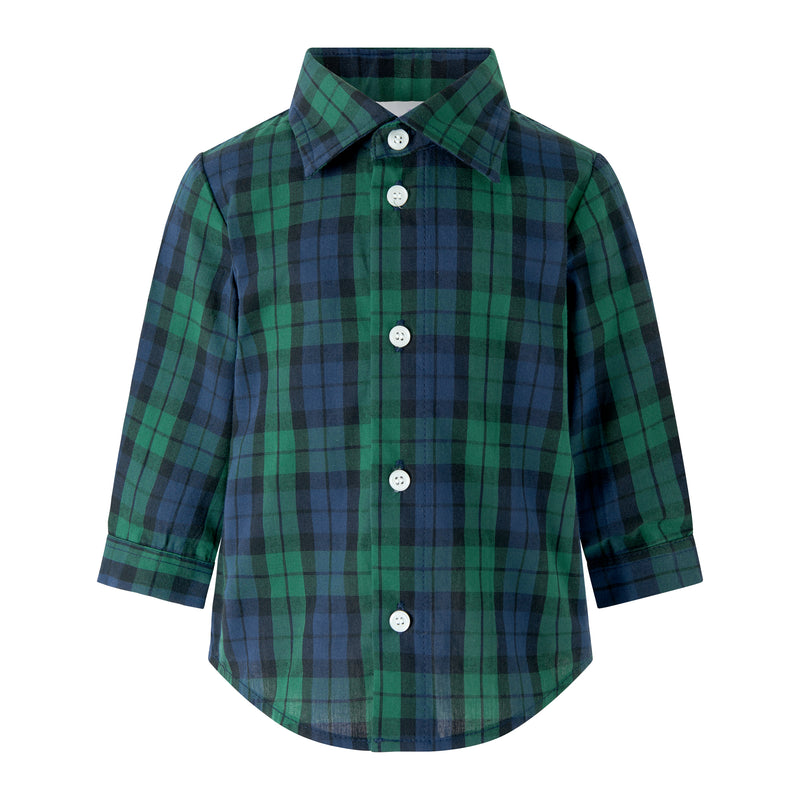 Navy Blackwatch Shirt & Trousers Set