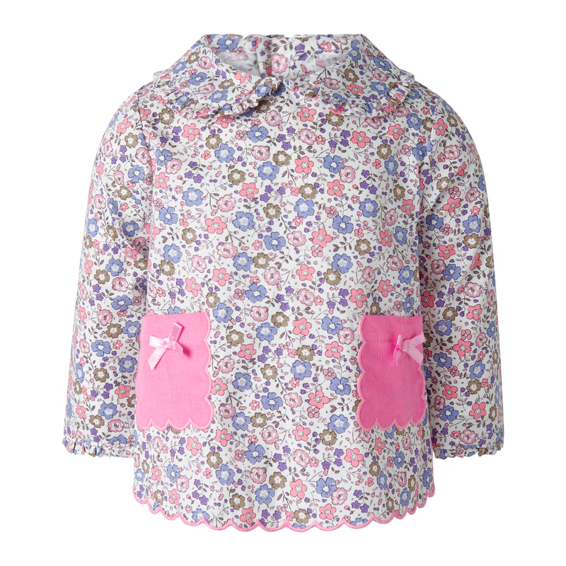 Floral Top & Pull-on Trousers Set