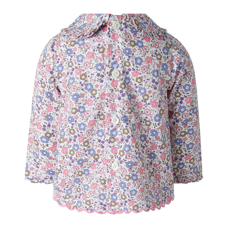 Floral Top & Pull-on Trousers Set