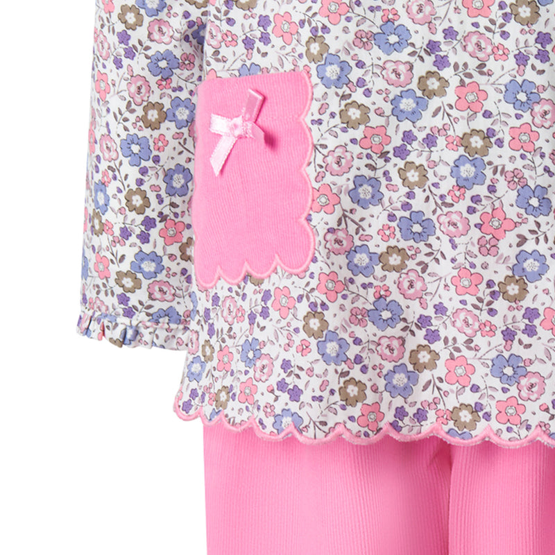Floral Top & Pull-on Trousers Set