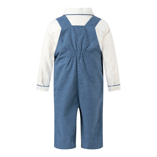 Blue Shirt & Dungaree Set