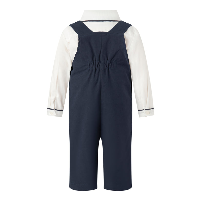 Navy Shirt & Dungaree Set