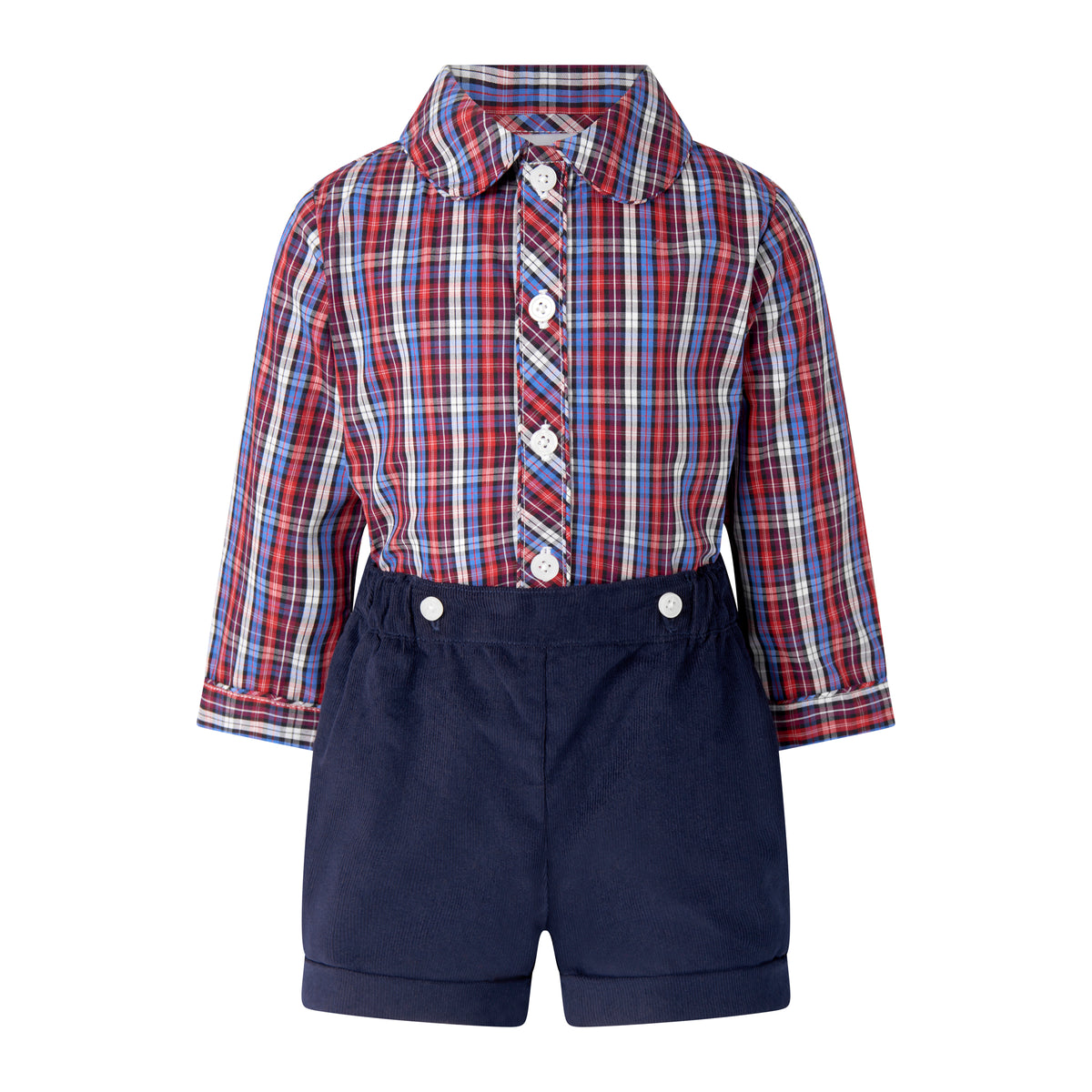 Check Shirt & Short Set