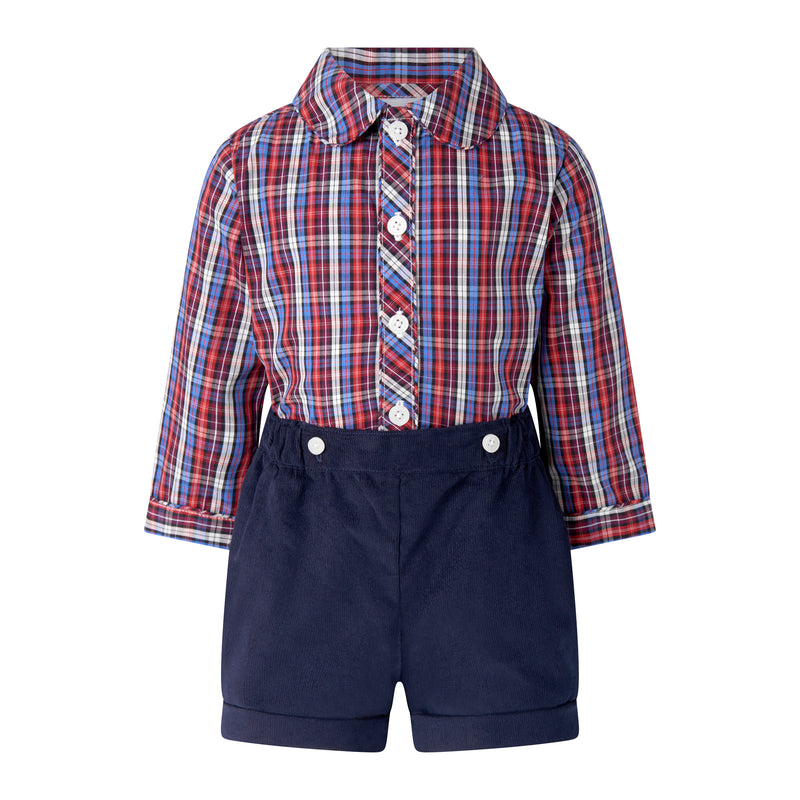 Check Shirt & Short Set