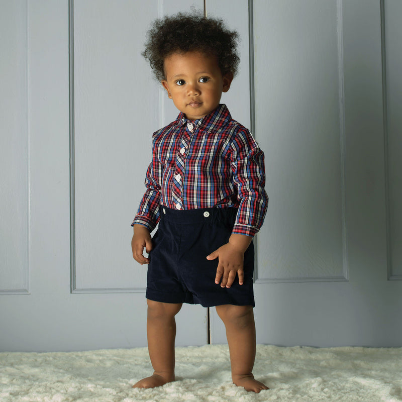 Check Shirt & Short Set